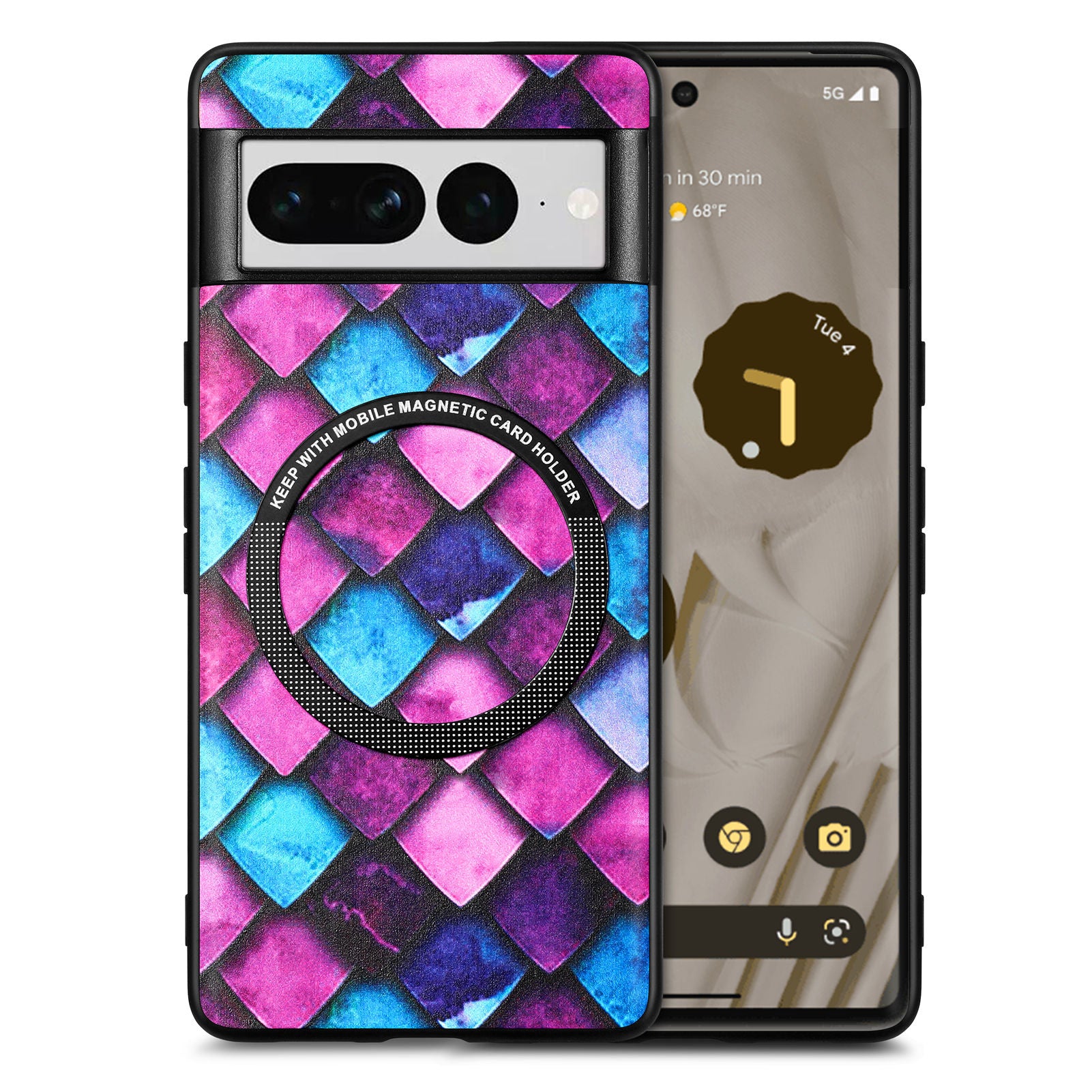 For Google Pixel 7 Pro 5G Shockproof Phone Case Pattern Printing PU Leather Coated PC TPU Phone Cover Metal Ring For Google Pixel 7 Pro 5G Shockproof Phone Case Pattern Printing PU Leather Coated PC TPU Phone Cover Metal Ring